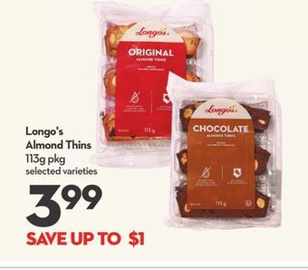 Longo's Longo's almond thins offer