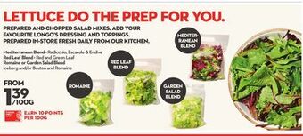 Longo's Romaine red leaf blend offer