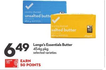 Longo's Longo's essentials butter offer