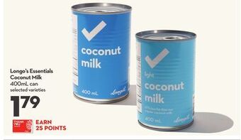 Longo's Longo's essentials coconut milk offer