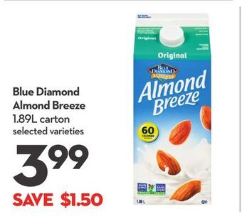 Longo's Blue diamond almond breeze offer