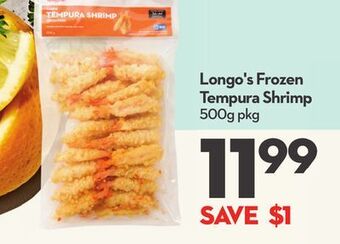 Longo's Longo's frozen tempura shrimp offer