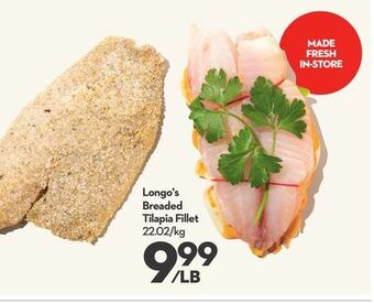 Longo's Longo's breaded tilapia fillet offer
