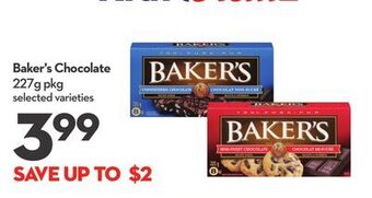 Longo's Baker's chocolate offer