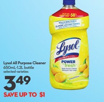 Longo's Lysol all purpose cleaner offer
