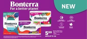 Longo's Bonterra bath tissue, paper towel or facial tissues offer