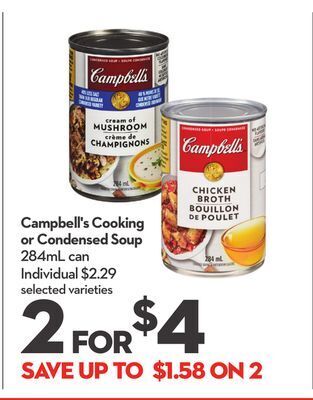 Longo's Campbell's cooking or condensed soup offer