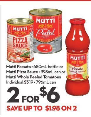 Longo's Mutti passata offer