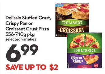 Longo's Delissio stuffed crust, crispy pan or croissant crust pizza offer