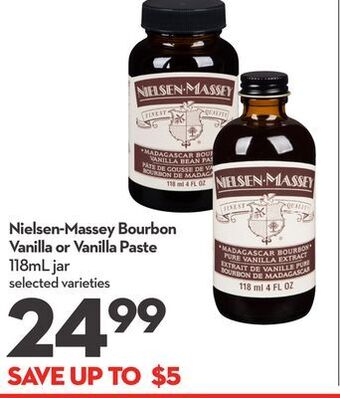 Longo's Nielsen-massey bourbon vanilla or vanilla paste offer
