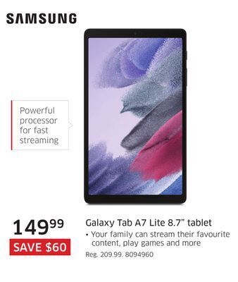 The Source Samsung galaxy tab a7 lite 8.7" tablet offer
