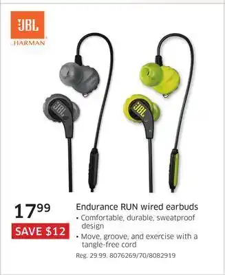 The Source Jbl endurance run wired earbuds offer