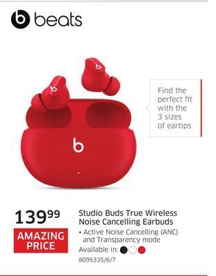 The Source Beats studio buds true wireless noise cancelling earbuds offer