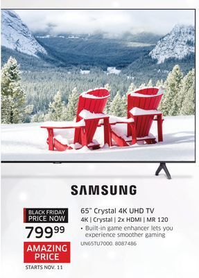 The Source Samsung 65" crystal 4k uhd tv offer
