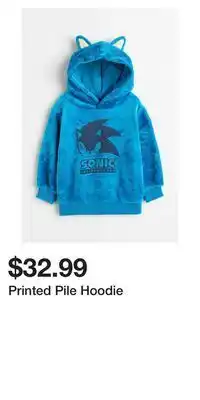 H&M Printed pile hoodie offer