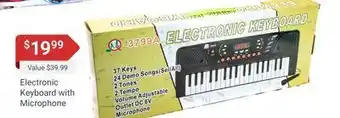 Electronic keyboard with microphone