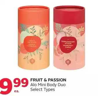Rexall Fruit & passion alo mini body duo offer
