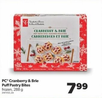 Real Canadian Superstore Pc Cranberry & Brie Puff Pastry Bites offer
