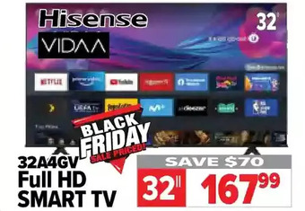 2001 Audio Video Hisense 32" full hd smart tv offer
