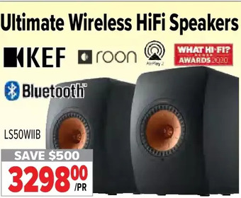 2001 Audio Video Kef ultimate wireless hifi speakers offer