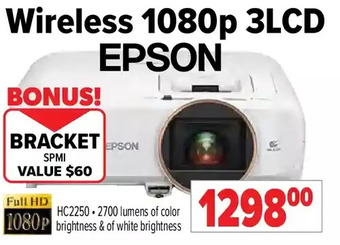 2001 Audio Video Epson wireless 1080p 3lcd offer