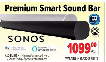 2001 Audio Video Sonos premium smart sound bar offer