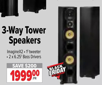 2001 Audio Video 3-way tower speakers offer