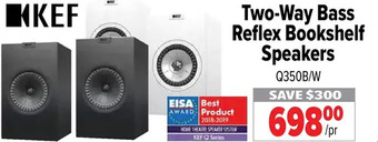 2001 Audio Video Kef two-way bass reflex bookshelf speakers offer