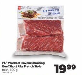 Real Canadian Superstore Pc World Of Flavours braising Beef Short Ribs French Style offer