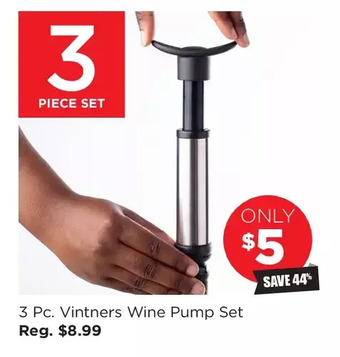 Kitchen Stuff Plus 3 pc. vintners wine pump set offer