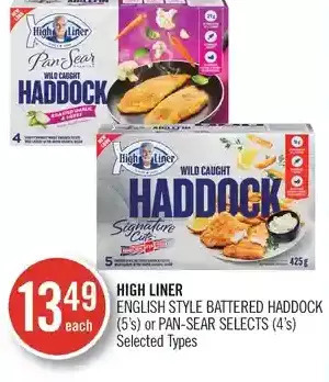 Shoppers Drug Mart High liner english style battered haddock or pan-sear offer