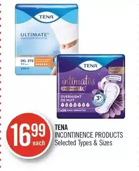 Shoppers Drug Mart Tena incontinence products offer