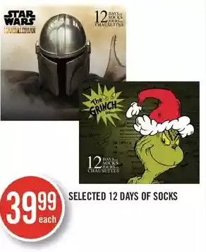 Shoppers Drug Mart 12 days of socks offer
