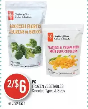 Shoppers Drug Mart Pc frozen vegetables offer