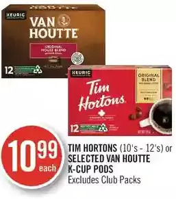 Shoppers Drug Mart Tim hortons or selected van houtte k-cup pods offer