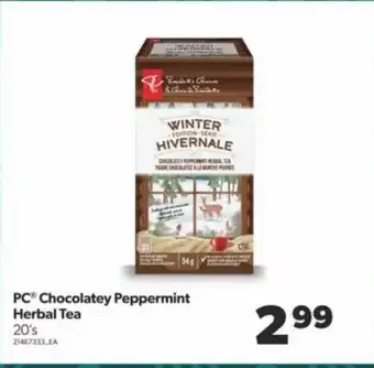 Real Canadian Superstore Pc Chocolatey Peppermint Herbal Tea offer