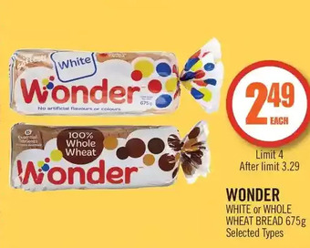 Shoppers Drug Mart Wonder white or whole wheat bread offer