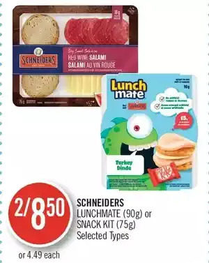 Shoppers Drug Mart Schneiders lunchmate or snack kit offer