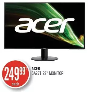 Shoppers Drug Mart Acer sa271 27" monitor offer