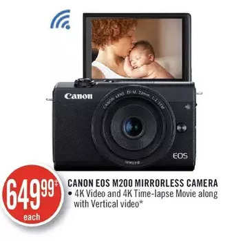Shoppers Drug Mart Canon eos m200 mirrorless camera offer