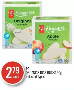 Shoppers Drug Mart Pc organics rice rusks offer