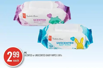 Shoppers Drug Mart Pc scented or unscented baby wipes offer