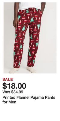Old Navy Printed flannel pajama pants for men offer