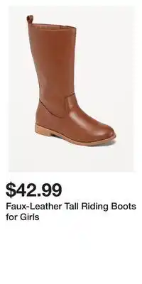 Old Navy Faux-leather tall riding boots for girls offer