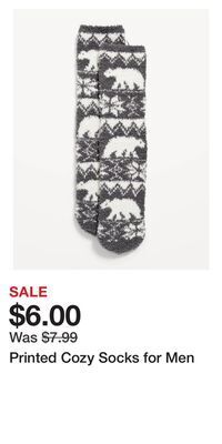 Old Navy Printed cozy socks for men offer