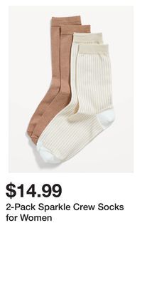 Old Navy 2-pack sparkle crew socks for women offer