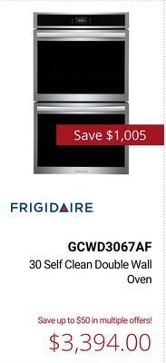 Canadian Appliance Source Frigidaire 30 self clean double wall oven offer
