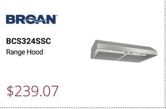 Canadian Appliance Source Broan range hood offer