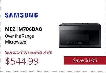 Canadian Appliance Source Samsung over the range microwave offer