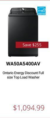 Canadian Appliance Source Samsung ontario energy discount full size top load washer offer